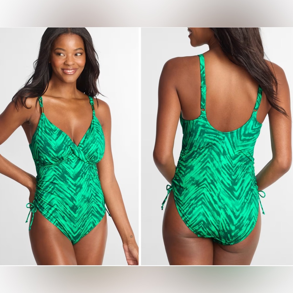 FANTASIE Punta Mita Plunge Underwire One Piece Swimsuit 34 G
